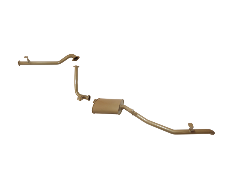 Pacemaker King Brown | Single 2.5" Exhaust System with Muffler | Toyota LandCruiser 75 Series Troopy 1HZ | KB12000-XMX