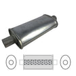 Redback - 1 3/4" Universal Muffler Centre/Centre 203x127x76mm Oval Aluminised Megaflow