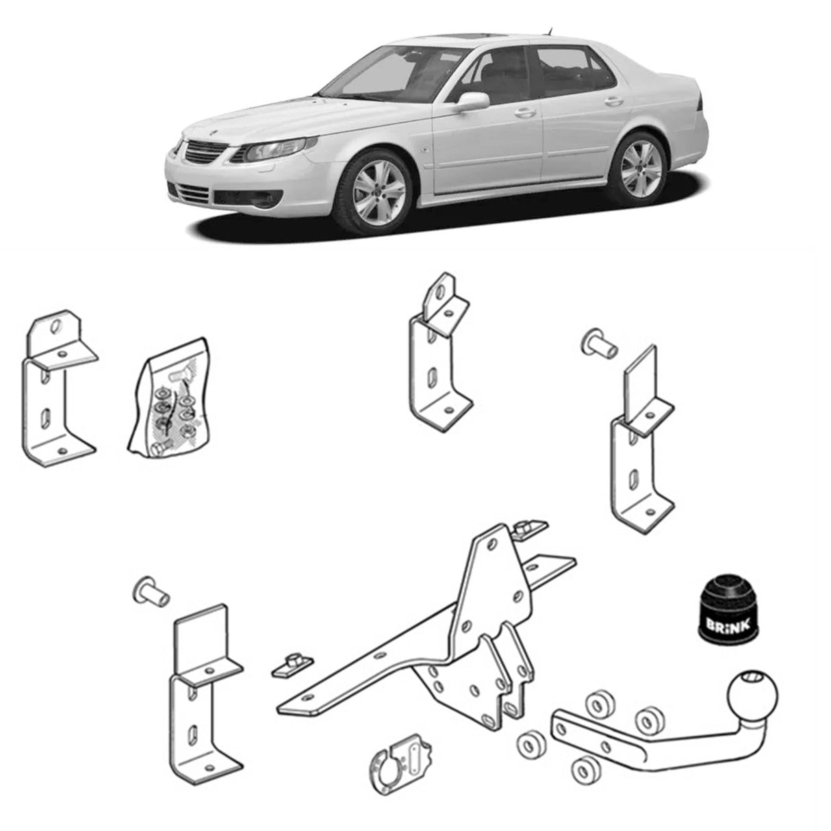 BRINK - Saab 9-5 (1999 - 2009) European Towbar