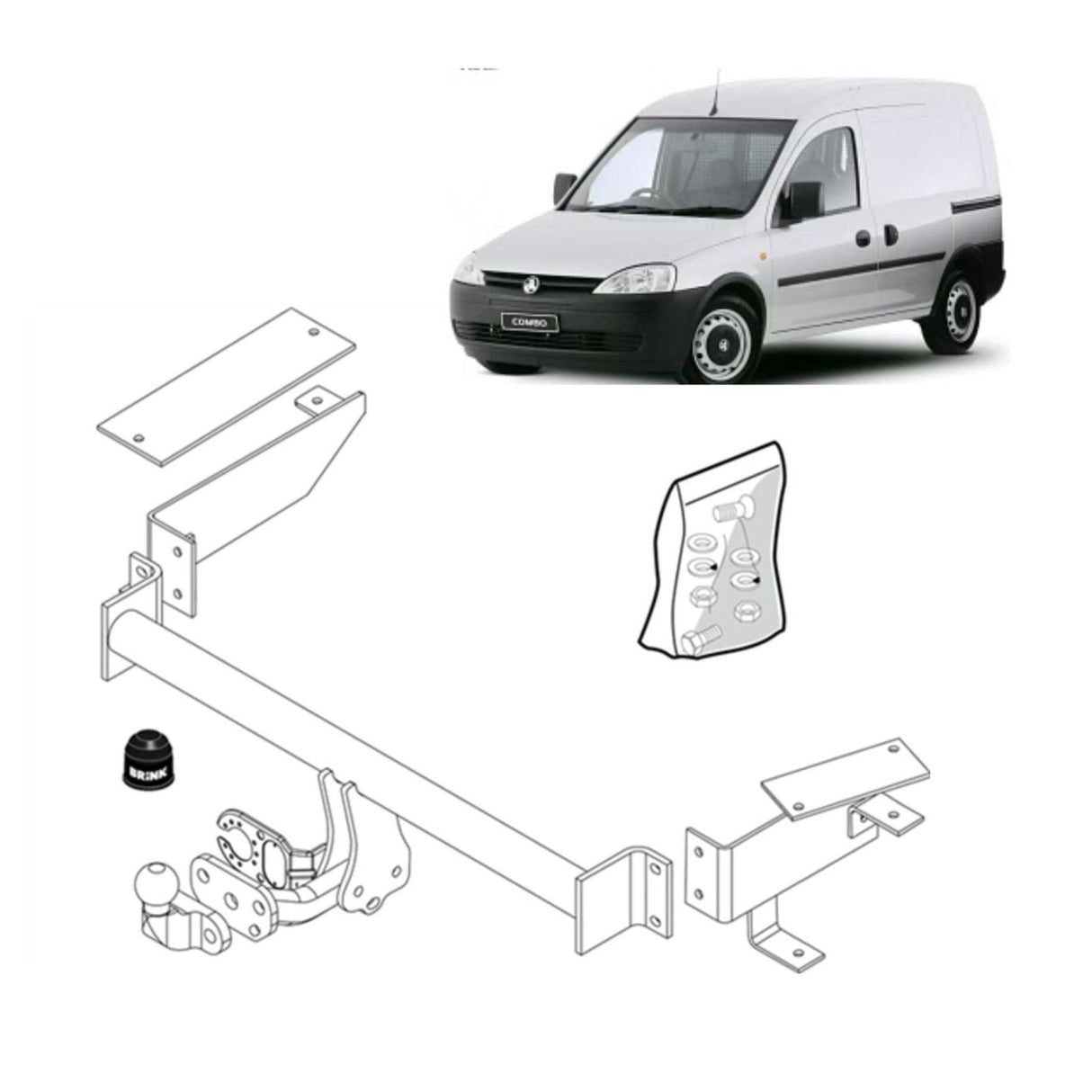 Brink | Fixed European Towbar | Holden Combo Box Body Van 2002–2012 | BR-381500