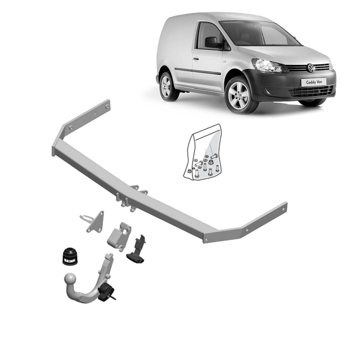 Brink | Detachable European Towbar | VW Caddy SB TSi TDi Van 2020–ON | BR-4002000