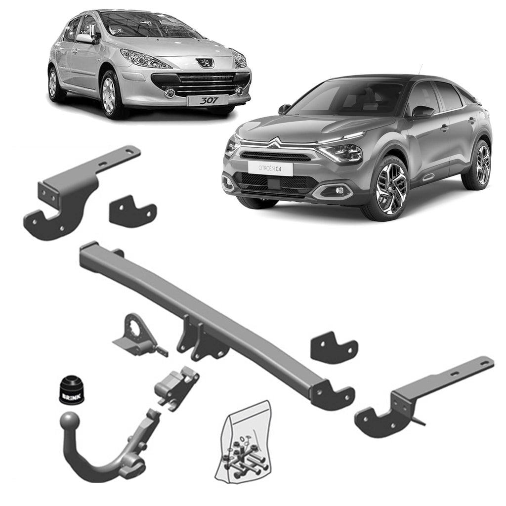 Brink | Diagonal Detachable European Towbar | Citroen C4 DS4 DS 4 Crossback 2004–2018 | BR-417900