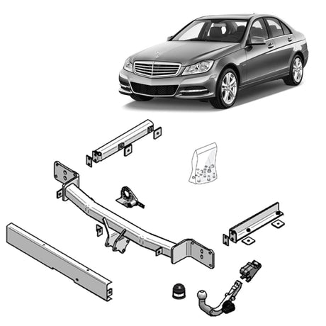 Brink | Diagonal Detachable European Towbar | Mercedes-Benz C-Class W202 W203 W204 2000–2014 | BR-432700