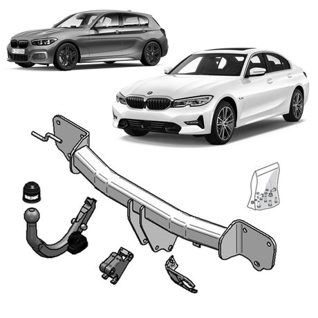 Brink | Diagonal Detachable European Towbar | BMW 1 Series E81 E87 & 3 Series E90 E91 E92 E93 2003–2012 | BR-444600