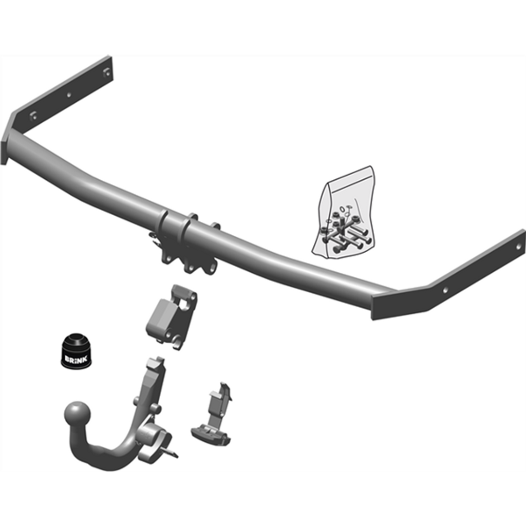 BRINK | European Diagonal Detachable Towbar | SKODA ROOMSTER 5J 5J7 2008–2015 | BR-537000