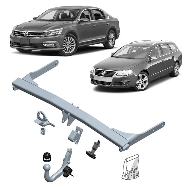 BRINK | European Diagonal Detachable Towbar | VW Passat B7 B8 & CC 2010–ON | BR-558200