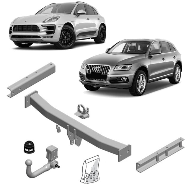 Brink | Vertical Detachable Towbar & Universal Wiring Kit | Audi Q5 (2008–2017) & Porsche Macan (2014–2018) | BR-592300-K301