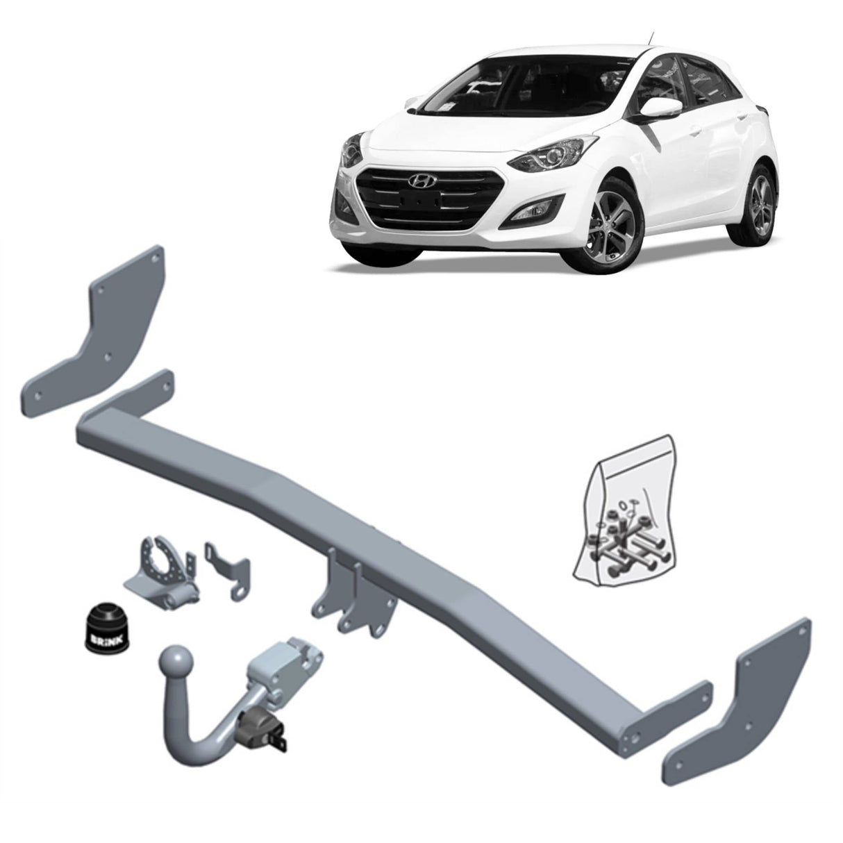 BRINK | Detachable Towbar | Hyundai i30 PD Hatchback 2017–ON | BR-698600