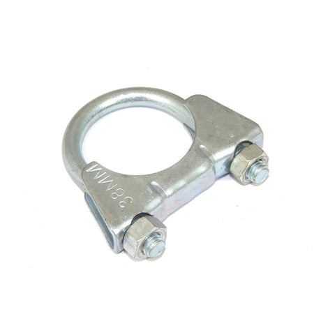 Redback - U-Bolt Clamp - Inside diameter 38mm (1-1/2" Inch), Zinc Plated, Packed Bag