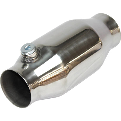 Redback - 2 1/4" Catalytic Converter Centre/Centre (Bullet Shape) Round Stainless 409 Polished