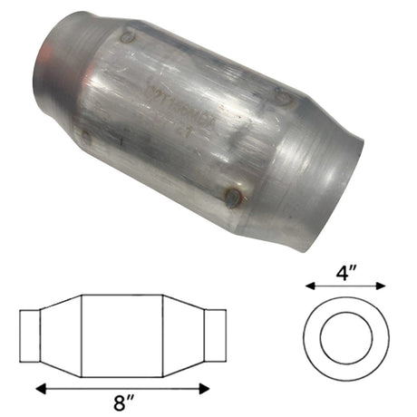 Redback - 3" Metallic Catalytic Converter Small Body Round Diesel Euro 2