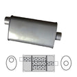 Redback - 1.75" Universal Muffler Offset/Centre 355x203x89mm Oval Aluminised