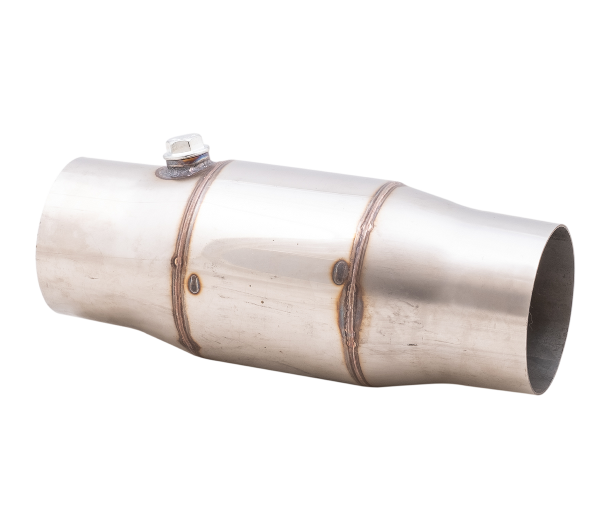 XForce | 3" 100 Cell Round Metallic Hi-Flow Cat Converter | O2 Sensor Port | CAT50-300