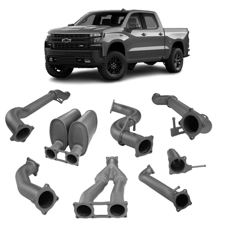 Redback 4x4 - Chevrolet Silverado 1500 (2020 - On) Exhaust System with Centre Mufflers