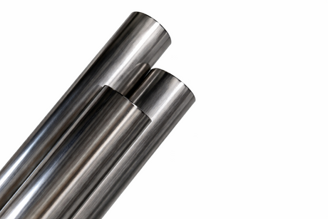 Three metallic cylindrical objects on a white background