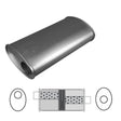 Redback - 3" Baffled Universal Muffler Offset/Centre 355x203x127mm Oval Aluminised