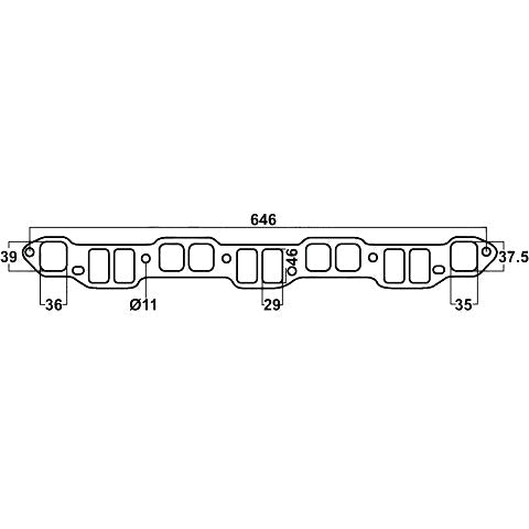 G.M Blue & Black Motor, 2.85L & 3.3L - Exhaust Manifold Gasket