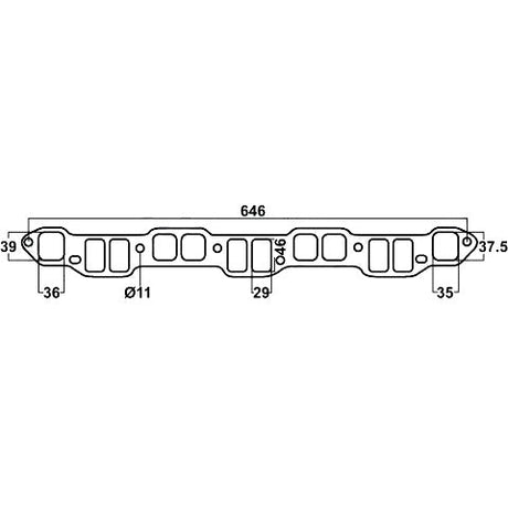 G.M Blue & Black Motor, 2.85L & 3.3L - Exhaust Manifold Gasket