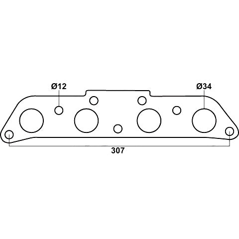 Toyota Corolla AE90, AE92, AE95, AE101, AE102 & AE112, Holden Nova, Toyota 4A-FE & 7A-FE - Exhaust Manifold Gasket