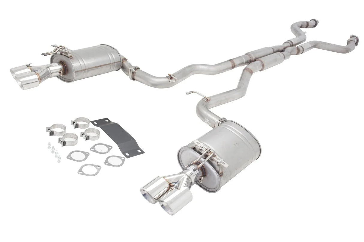 XForce | Twin 2.5" Cat Back Exhaust Quad Tips | Holden Commodore VE VF V8 2006–2017 | E4-VF72SED-CBS