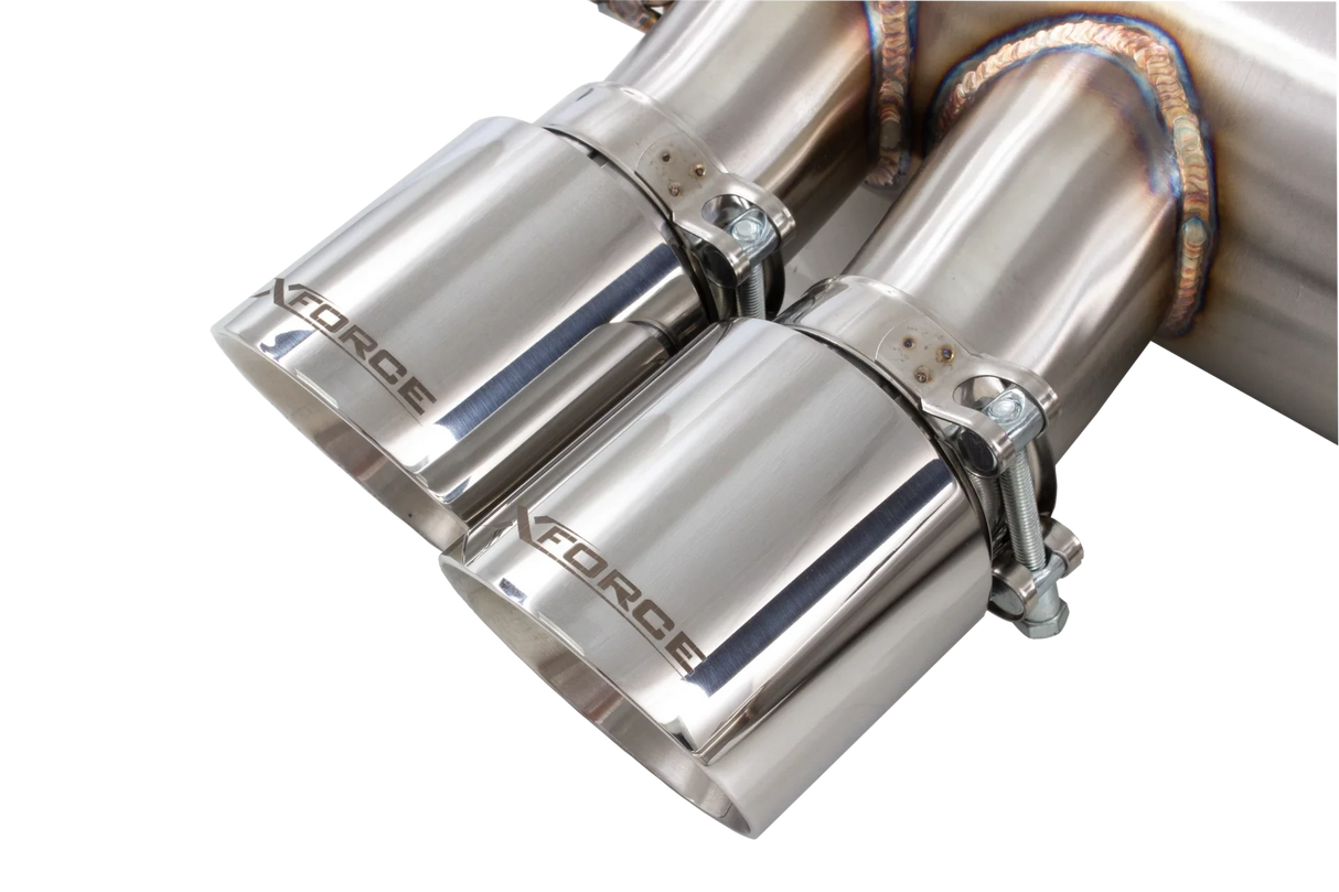 XFORCE - Varex dual 3" 304 stainless steel cat back exhaust system