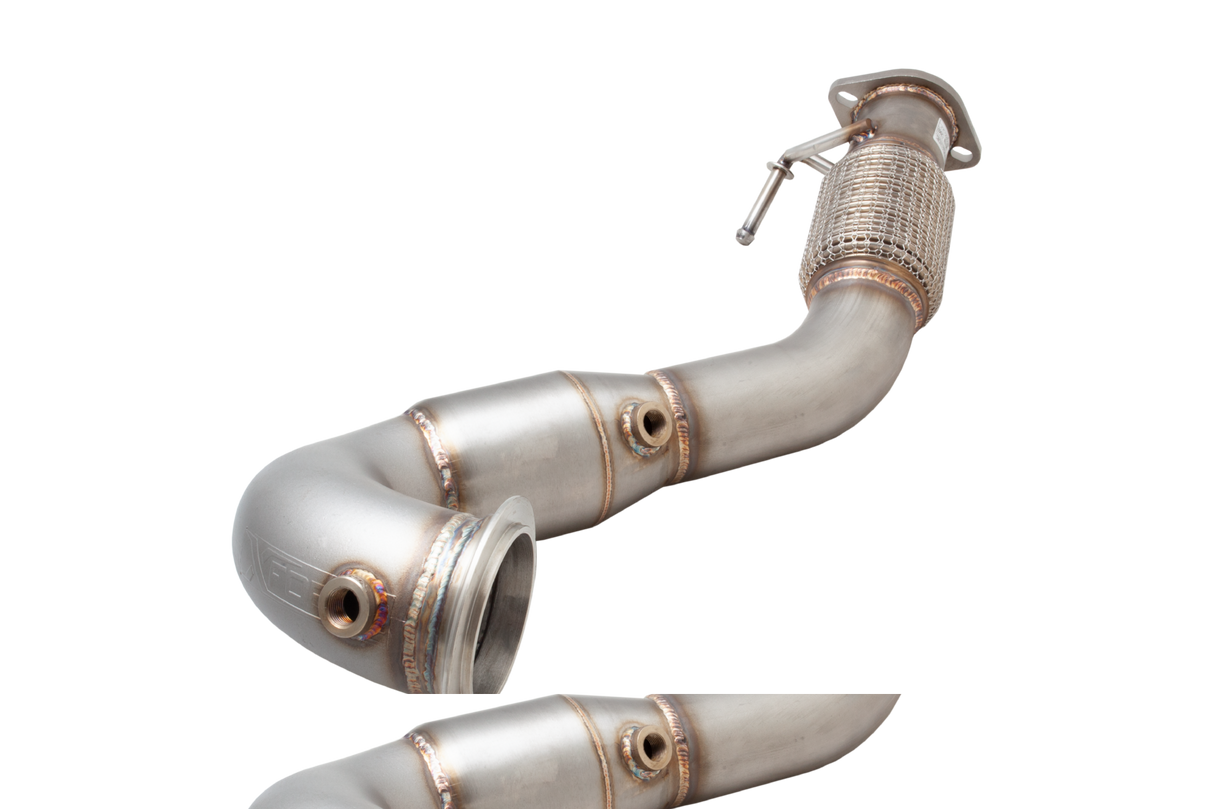 XForce | 4" to 3" Downpipe & High-Flow Cat | Hyundai Sonata N Line 2020–On | ESHS21KITB