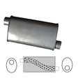 Redback - 2.5" Megaflow Universal Muffler Offset/Offset 18"x10"x4" Oval Aluminised Steel