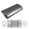 Redback - 2.25" Universal Muffler Offset/Centre 20x11x6 Oval Aluminised