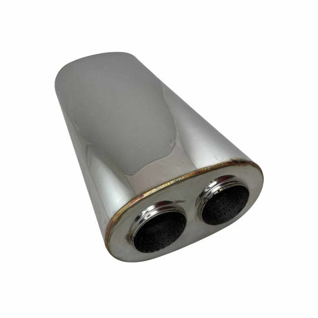 Redback - 3.5" Performance Muffler Inlet Twin 20"x10"x6" Oval 409 Stainless Steel