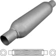 Redback - 2.25" Hotdog Centre/Centre 254x89mm Round Aluminised