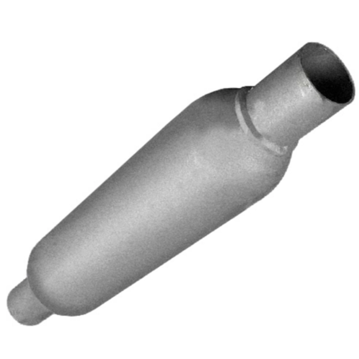 Redback - 1.75" Hotdog Muffler Centre/Centre 450x90mm Round Mild Steel