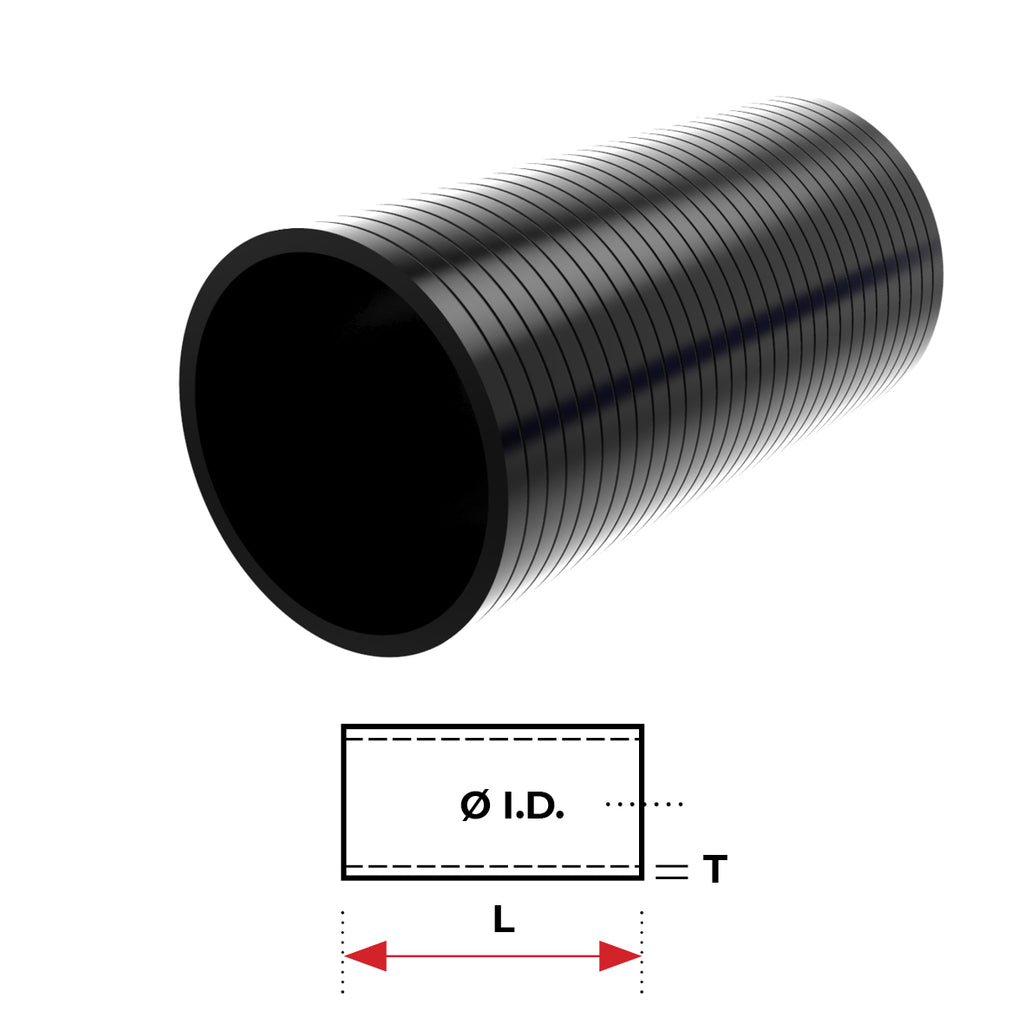 REDBACK | Silicone Hose 3" Straight 76mm Black | HSS075B