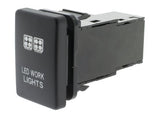 Hulk 4X4 - SWITCH PUSH BUTTON ON / OFF OE RPL 12V WORK LIGHT BLUE
