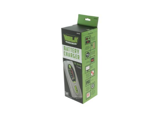 Hulk 4X4 - BATTERY CHARGER 12V 7 STAGE 3.8amp FULLY AUTOMATIC