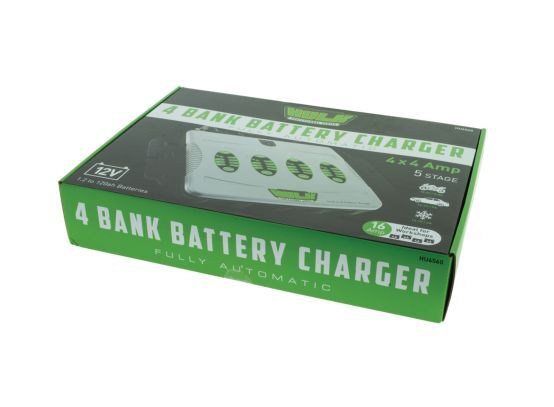 Hulk 4X4 - 4 IN 1 BATTERY CHARGER 12V 5 STAGE 16amp OR 4x 4amp FULLY