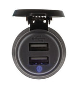 Hulk 4X4 - DUAL USB SOCKET 2.4a EACH PORT TOTAL 4.8a PLASTIC CAP BLU LED