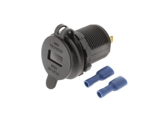 Hulk 4X4 - VOLTMETER 6-30V WITH QC3 USB & TOUCH SWITCH BLUE LED