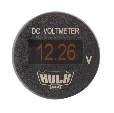 Hulk 4X4 - OLED VOLTMETER 6-60v DC 29mm DIA AMBER OLED
