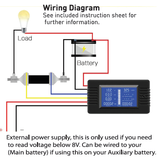 Hulk 4X4 - LCD BATTERY METER 200V 300amp DISCHARGE AMP CAPACITY ENERGY