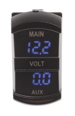 Hulk 4X4 - SWITCH SIZE DUAL VOLTMETER 10-60v BLUE LED