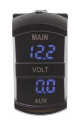Hulk 4X4 - SWITCH SIZE DUAL VOLTMETER 10-60v BLUE LED