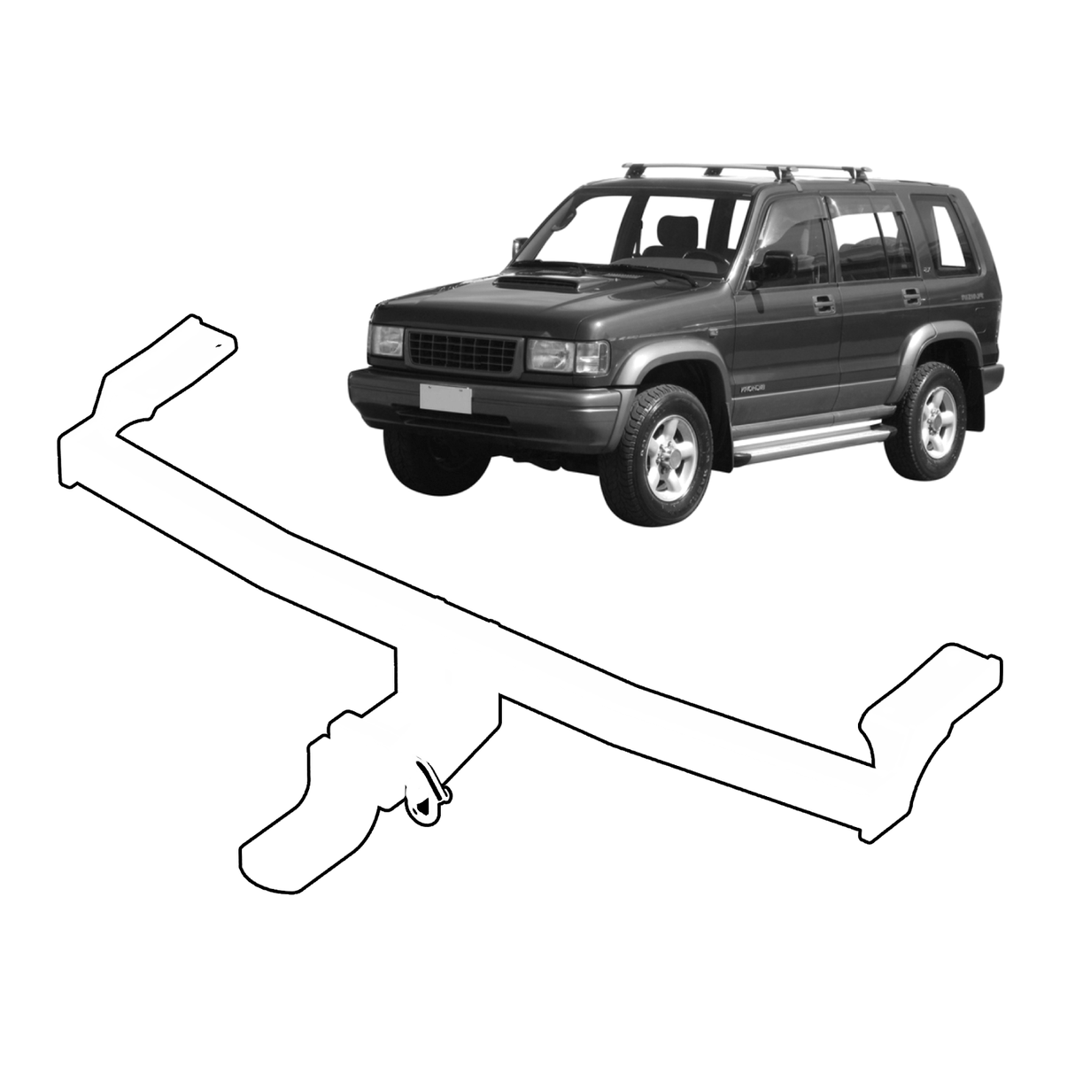BTA | Heavy Duty Towbar | Holden Jackaroo Wagon 1992–1997 | Capacity 2500kg | HOL05H