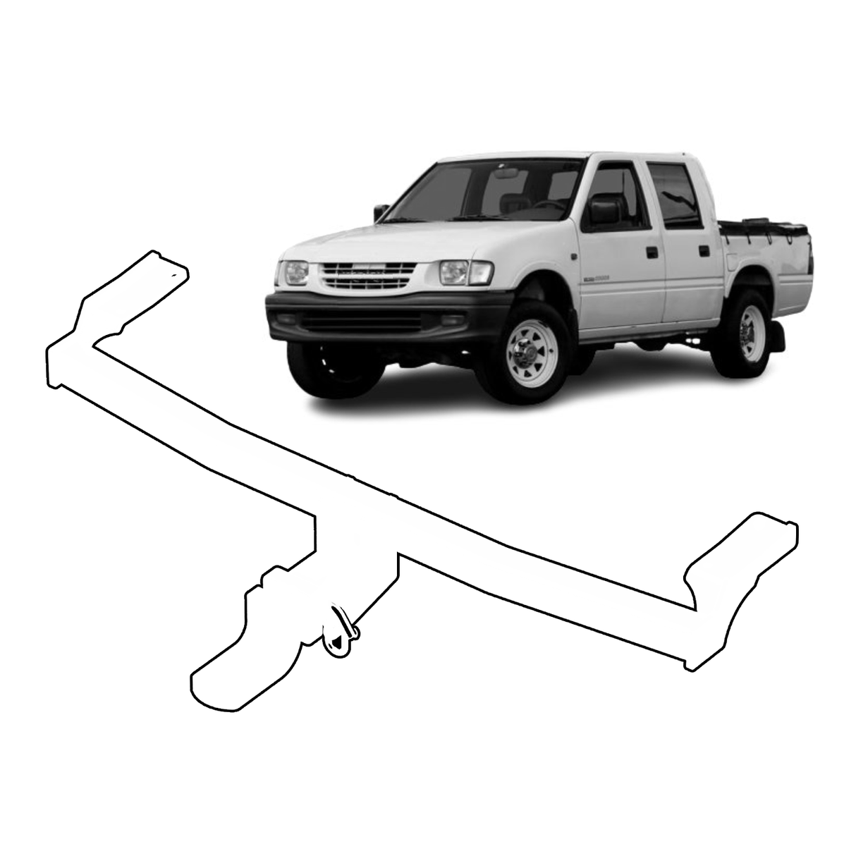 BTA | Light Duty Towbar | Holden Rodeo Ute 1981–2003 | Capacity 1000kg | HOL022