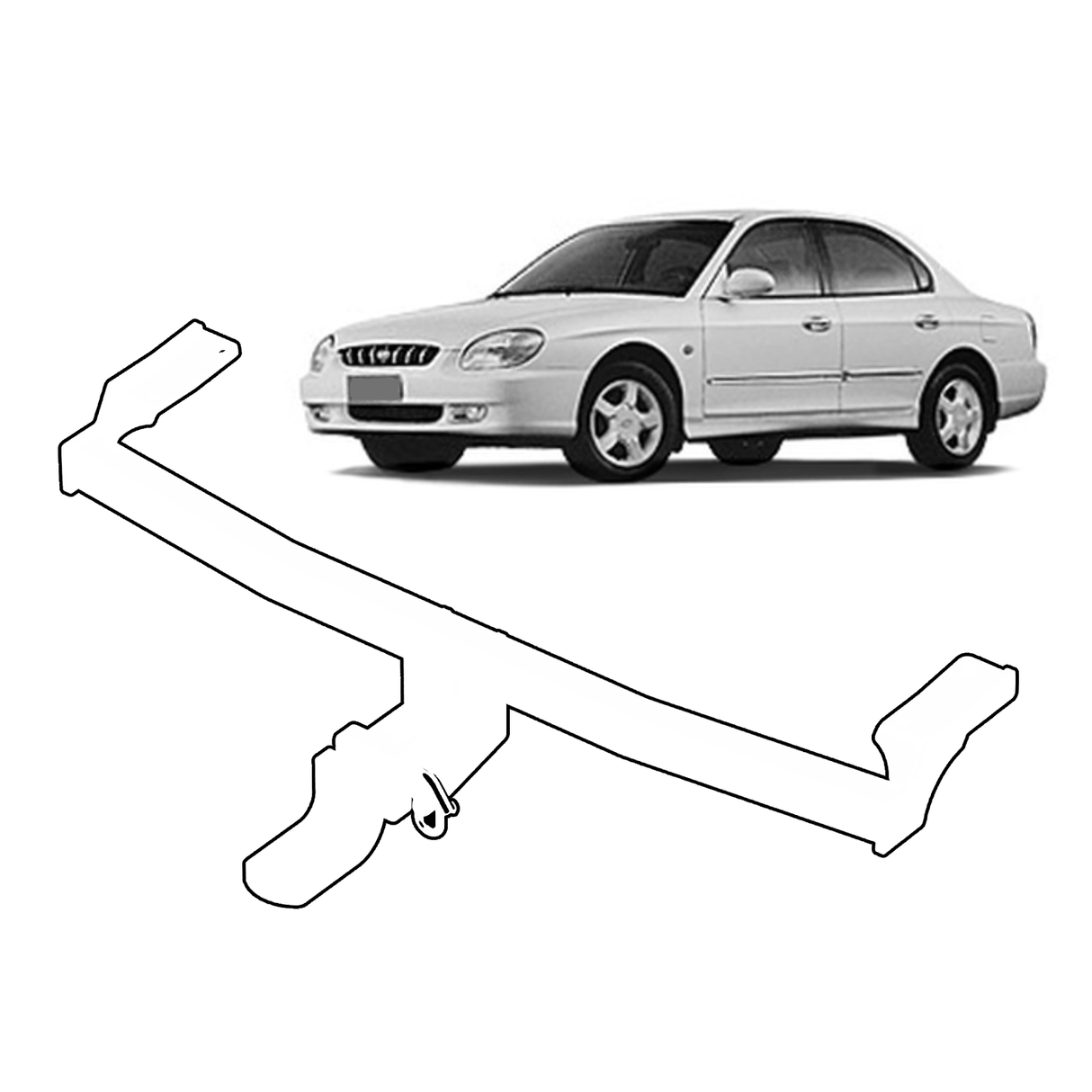 BTA | Light Duty Towbar | Hyundai Sonata Sedan 1998–2001 | Capacity 1200kg | HYU010