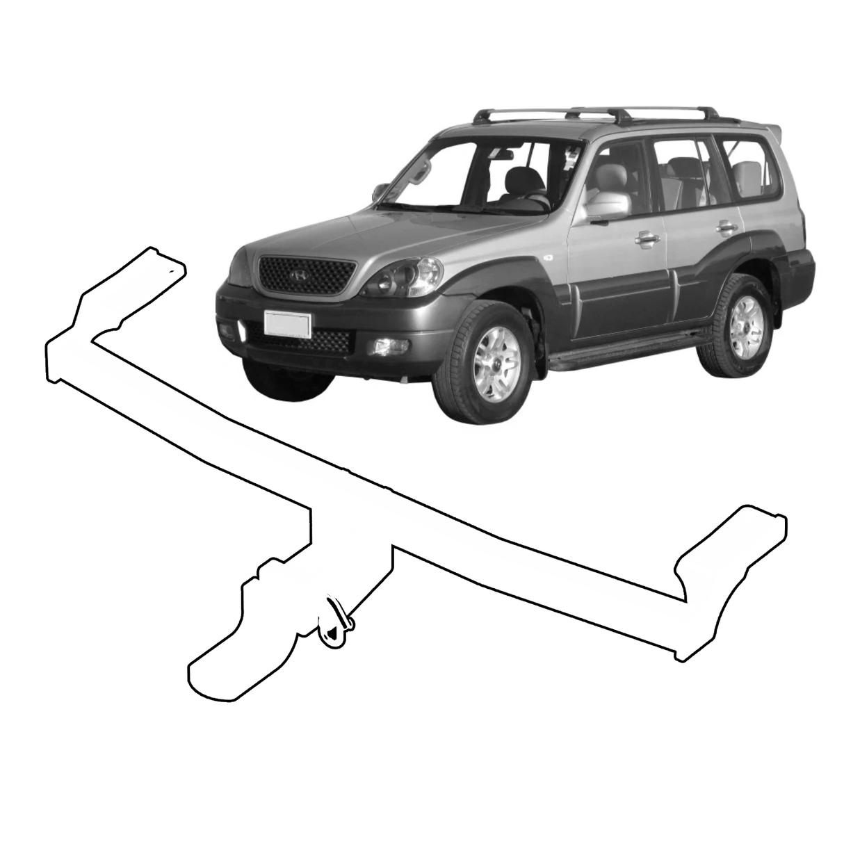 BTA | Heavy Duty Towbar | Hyundai Terracan Wagon 2001–2008 | HYU01H
