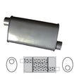 Redback - 2" Triflow Universal Muffler Offset/Offset 305x203x101mm Oval Aluminised