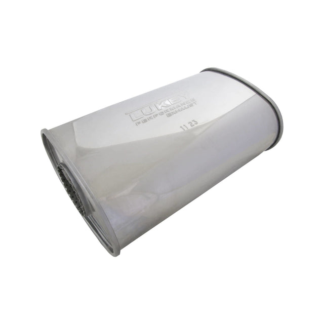Redback - 2" Turbo Triple Flow Muffler O/O 14"x8"x4" Oval 430 Stainless Steel
