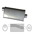 Redback - 2 1/4" Megaflow Universal Muffler Offset/Centre 355x203x101mm Oval Aluminised