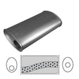 Redback Universal Muffler - 8" X 4" Oval - 14" Long O/C 2 1/2" Glass Packed Meg…