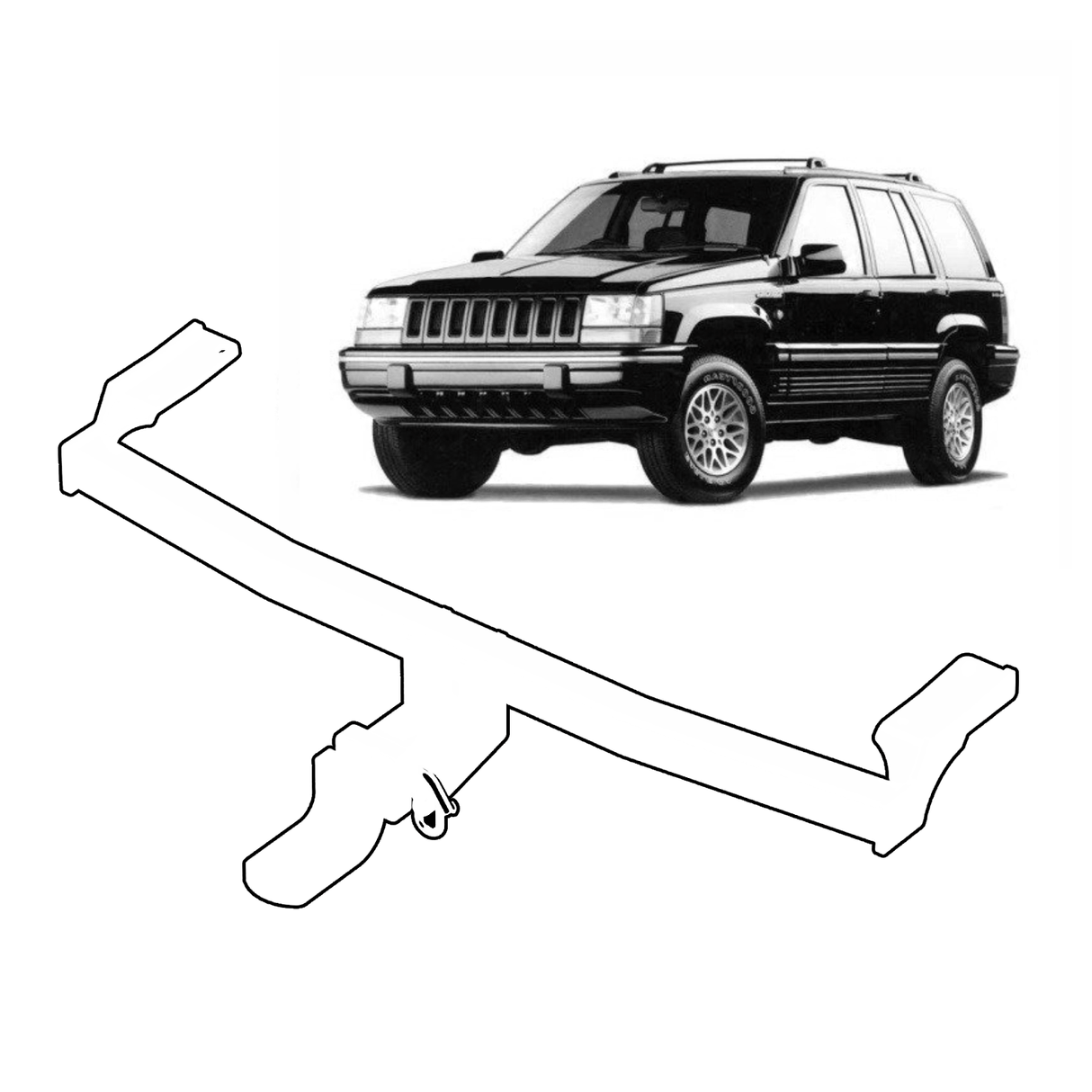 BTA | Heavy Duty Towbar | Jeep Grand Cherokee Wagon 1996–1999 | JEEP03H